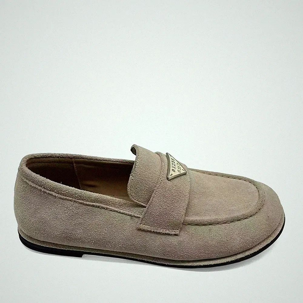 La Conte Damen Beige Wildleder Loafer Freizeit LAC6590-26129BEI