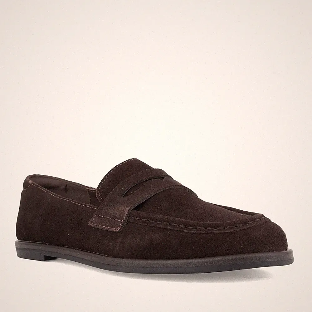 La Conte Damen Braune Wildleder Loafer Freizeit LAC6582-26104BRW