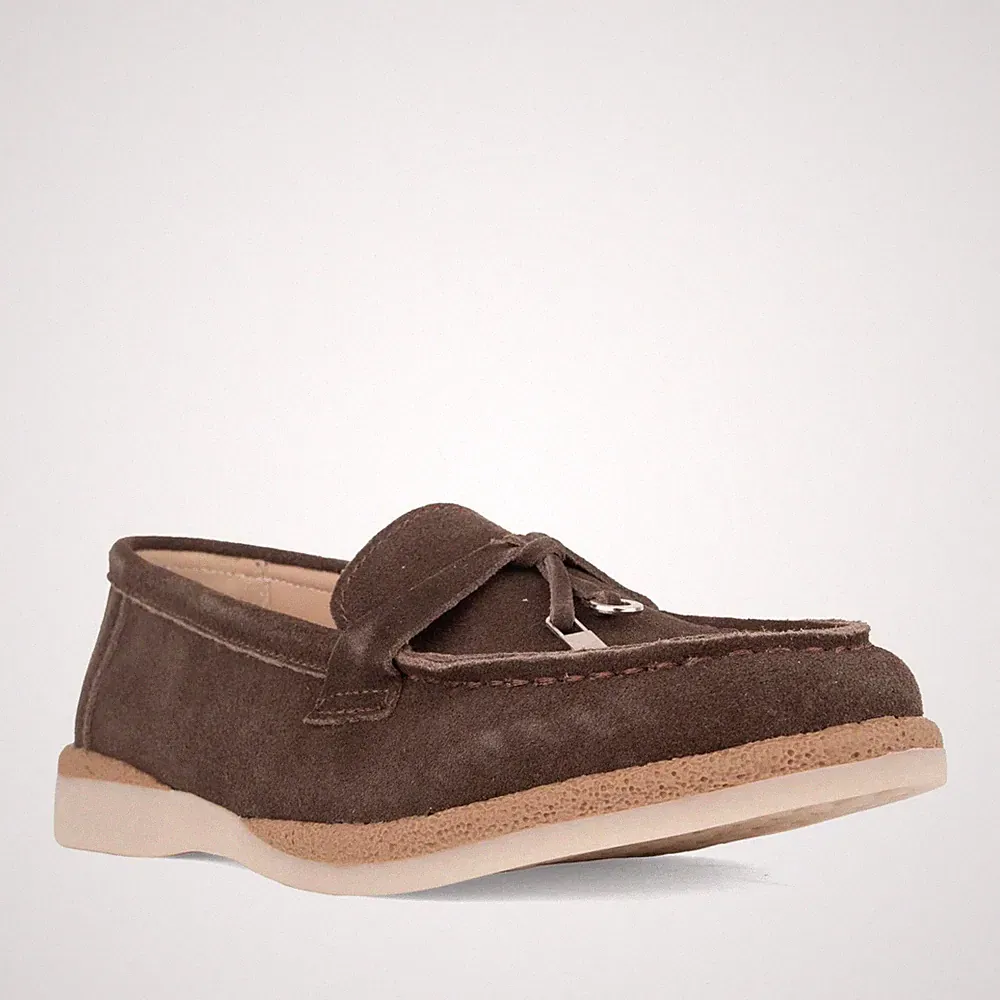 La Conte Damen Braune Wildleder Loafer Freizeit LAC6582-26105BRW