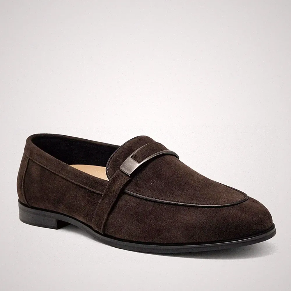La Conte Damen Braune Wildleder Loafer Freizeit LAC6590-26103BRW