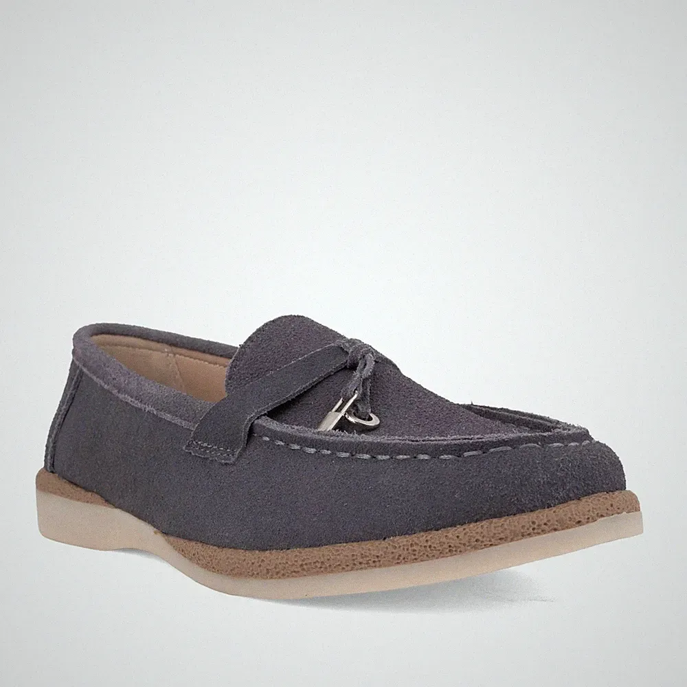 La Conte Damen Graue Wildleder Loafer Freizeit LAC6582-26105GREY