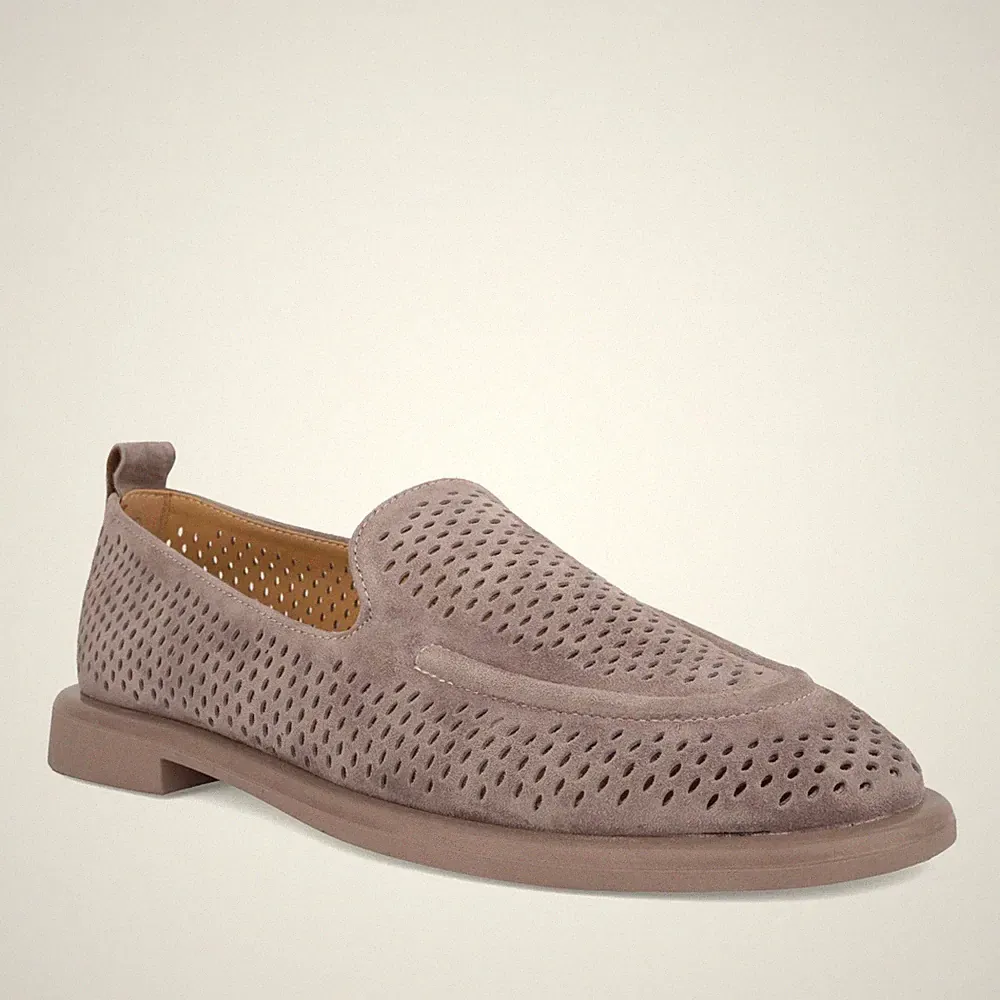 La Conte Damen Graue Wildleder Loafer Freizeit LAC6582-26134GREY