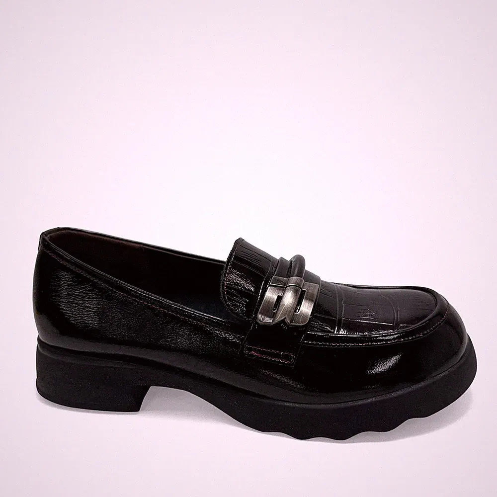 La Conte Damen Rote Leder Loafer Freizeit LAC6594-26100BOR