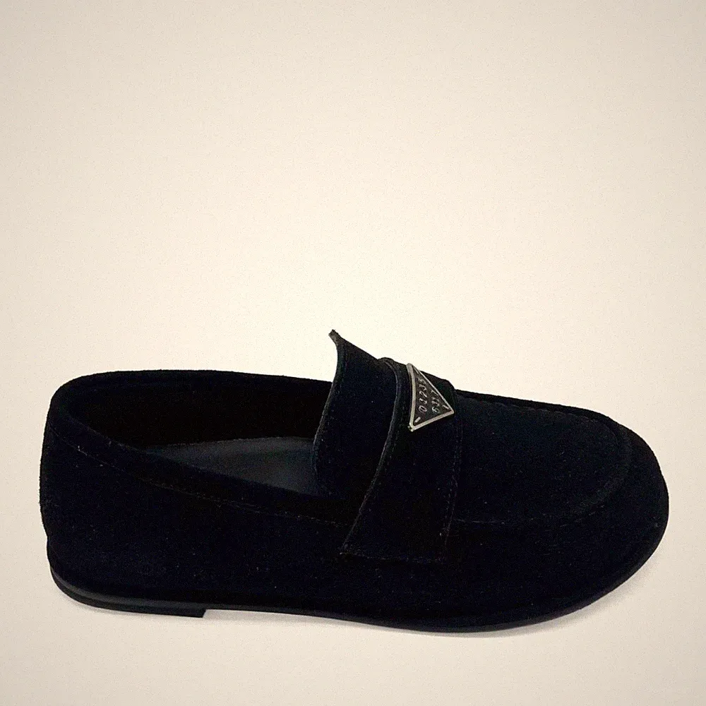 La Conte Damen Schwarze Wildleder Loafer Freizeit LAC6590-26129BLK