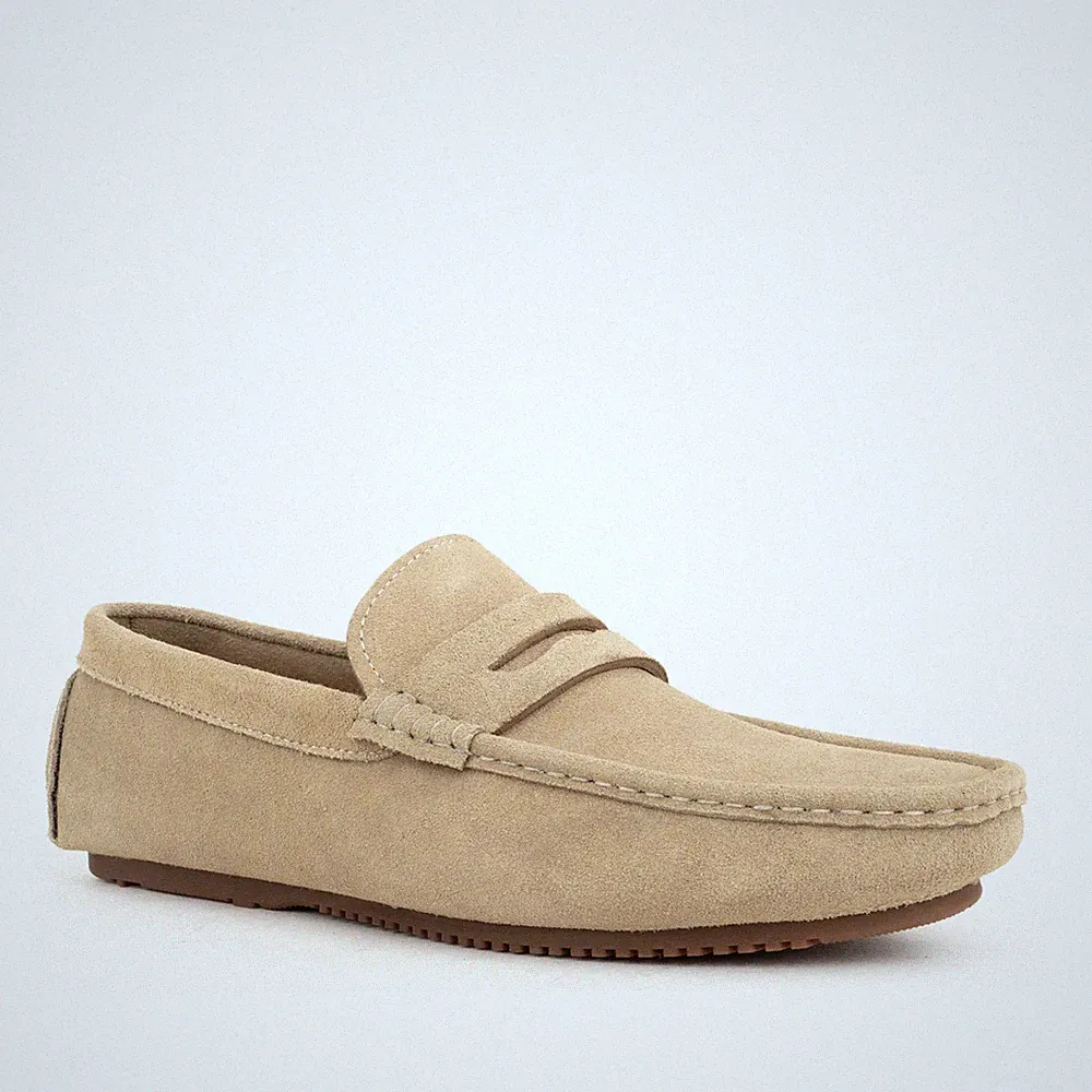 La Conte Herren Beige Wildleder Loafer Freizeit LAC3969-20302