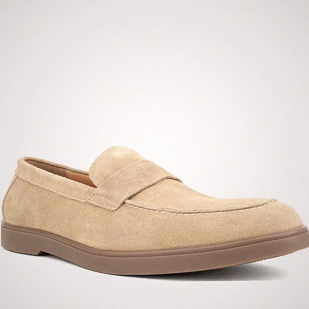 La Conte Herren Beige Wildleder Loafer Freizeit LAC3969-20336