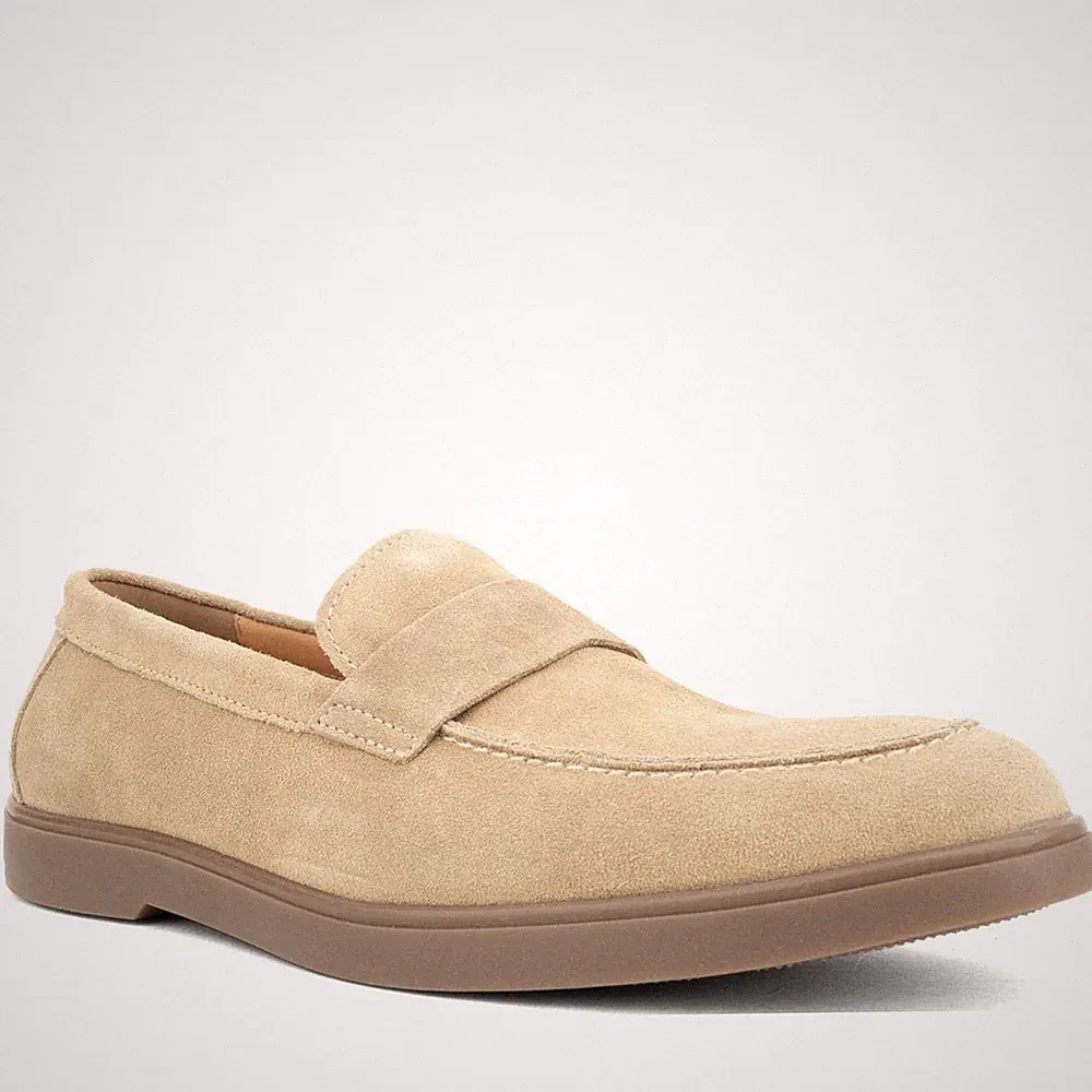 La Conte Herren Beige Wildleder Loafer Freizeit LAC3969-20336