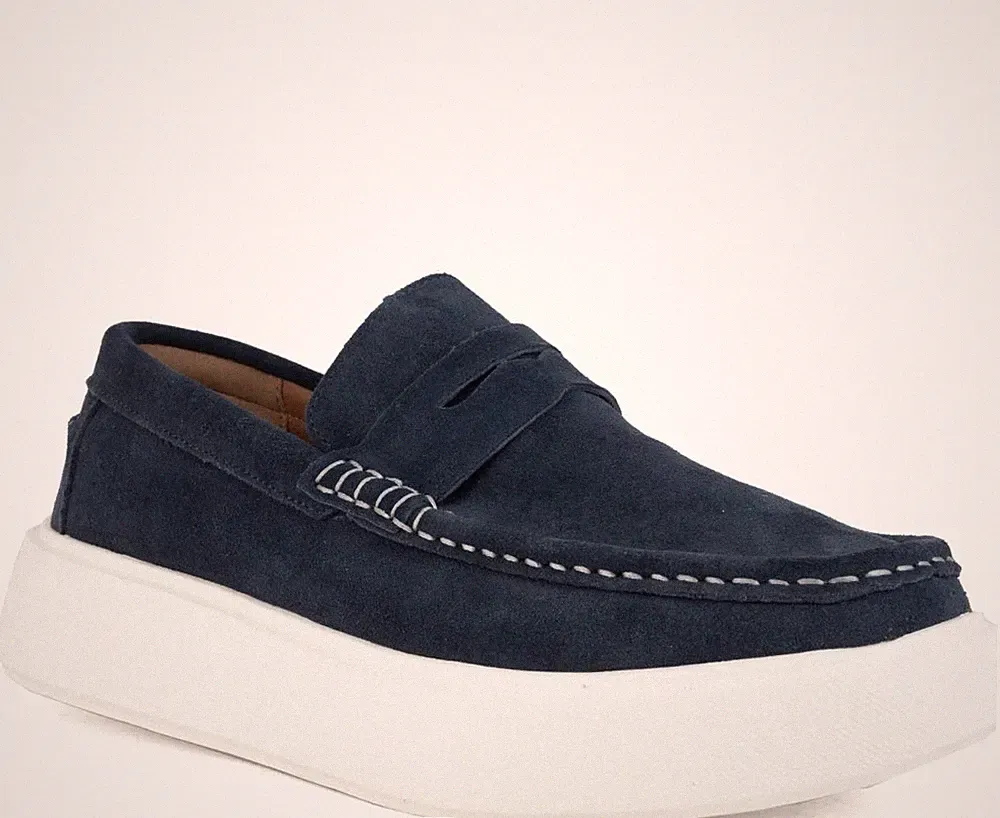 La Conte Herren Blaue Wildleder Loafer Freizeit LAC3969-20295