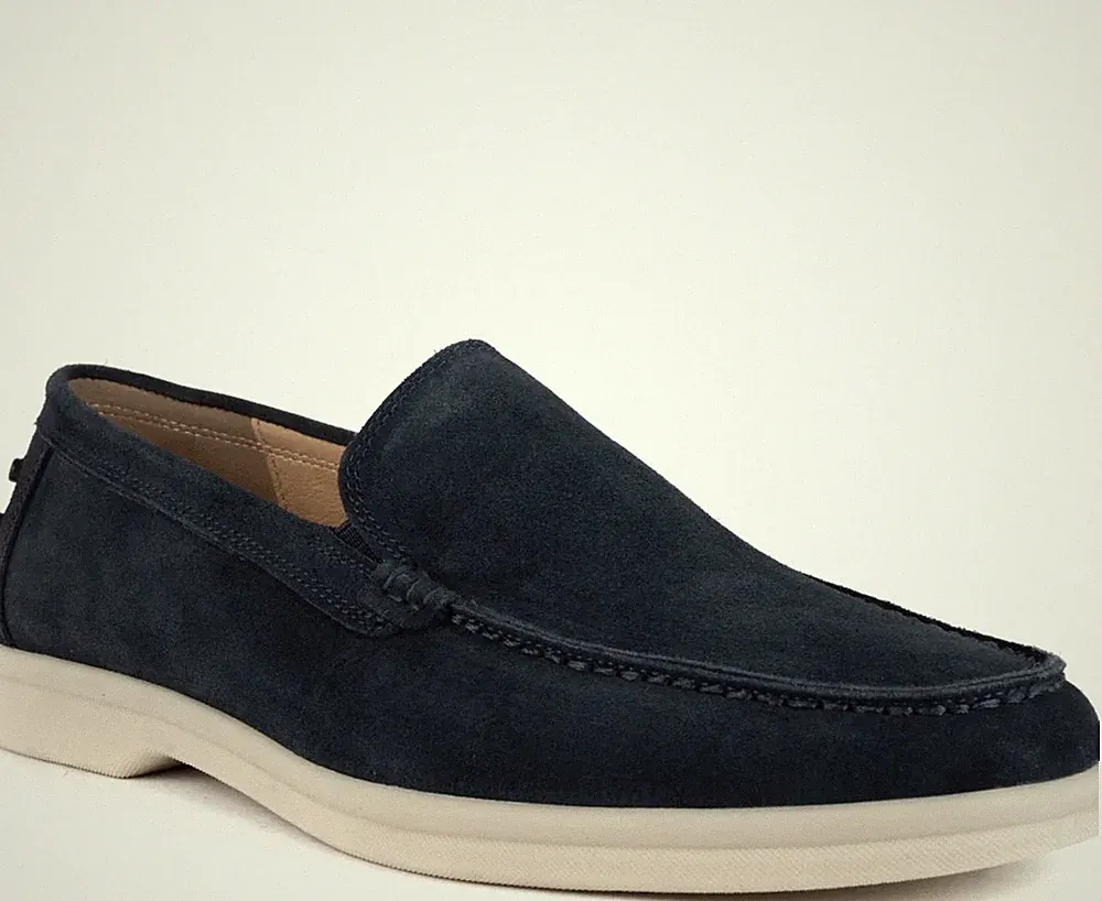 La Conte Herren Blaue Wildleder Loafer Freizeit LAC3969-20296