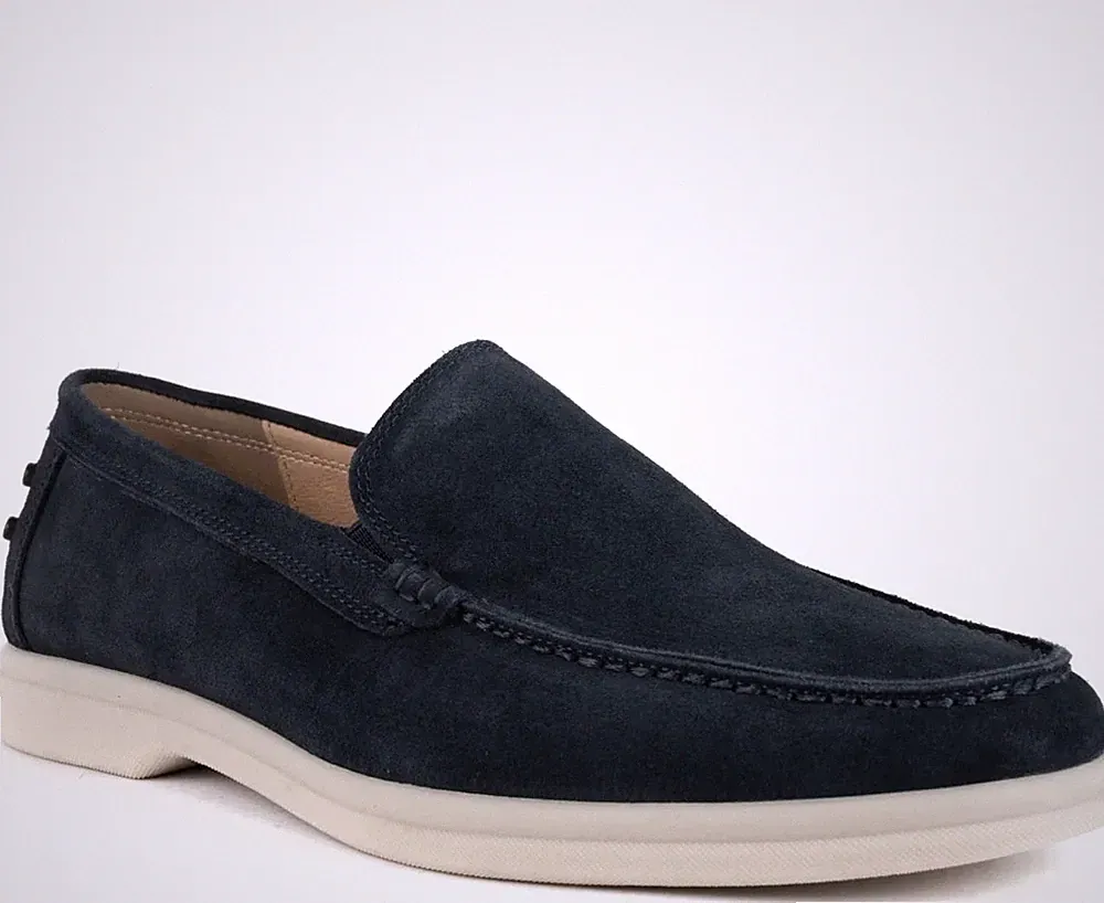 La Conte Herren Blaue Wildleder Loafer Freizeit LAC3969-20296
