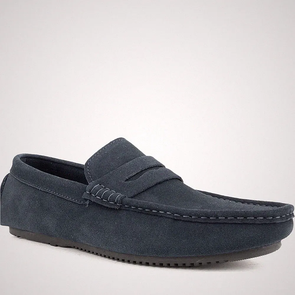 La Conte Herren Blaue Wildleder Loafer Freizeit LAC3969-20303