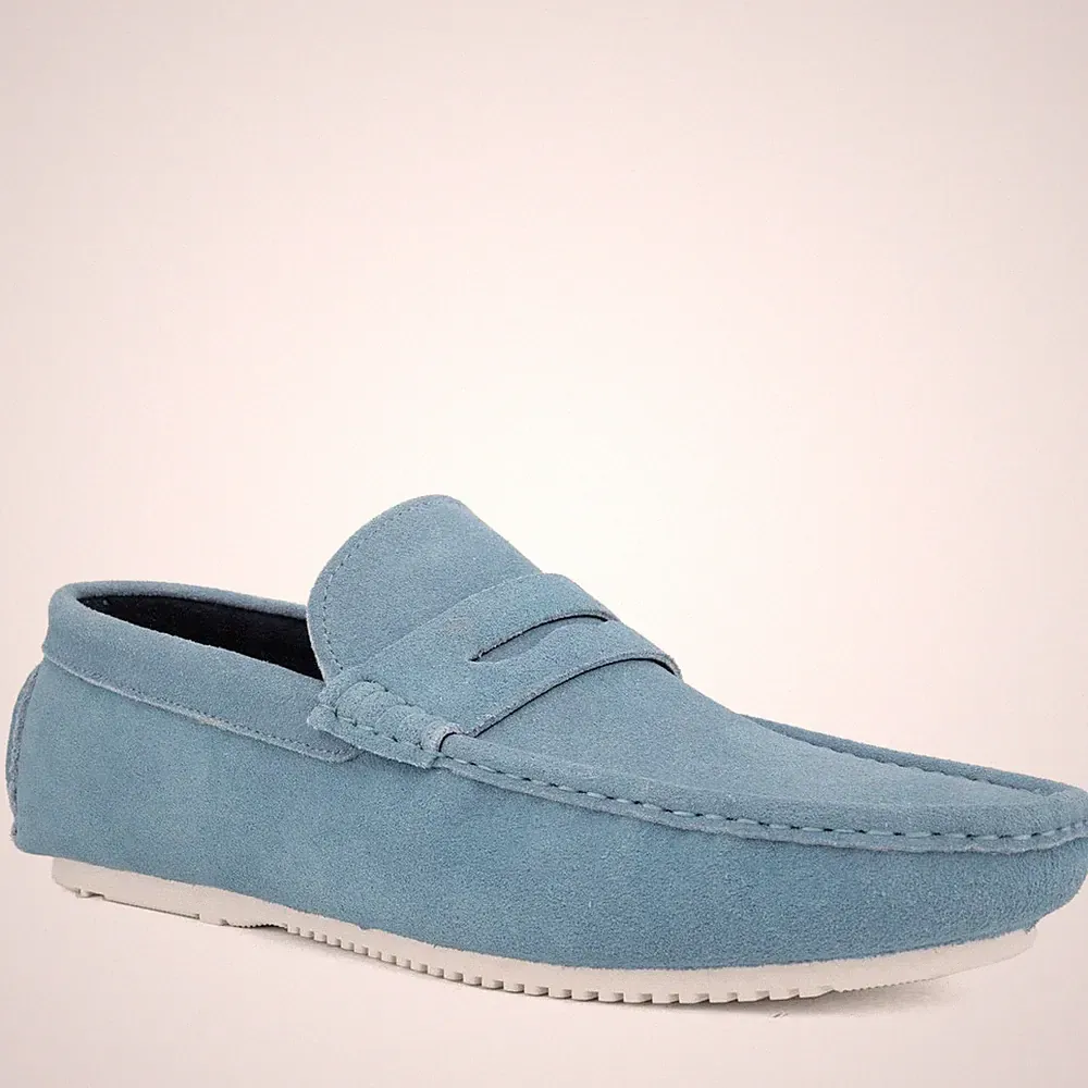 La Conte Herren Blaue Wildleder Loafer Freizeit LAC3969-20304