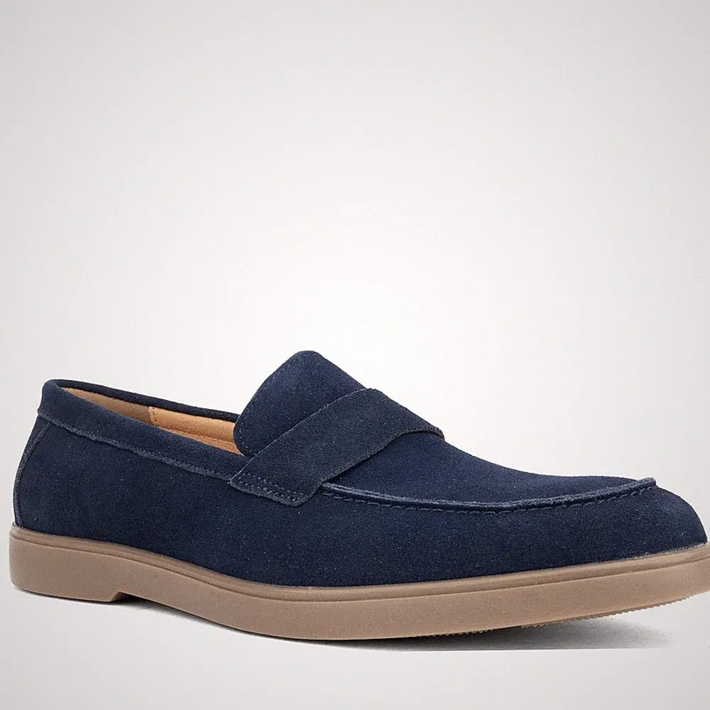 La Conte Herren Blaue Wildleder Loafer Freizeit LAC3969-20335