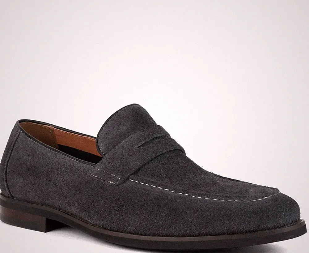 La Conte Herren Graue Wildleder Loafer Freizeit LAC3969-20318
