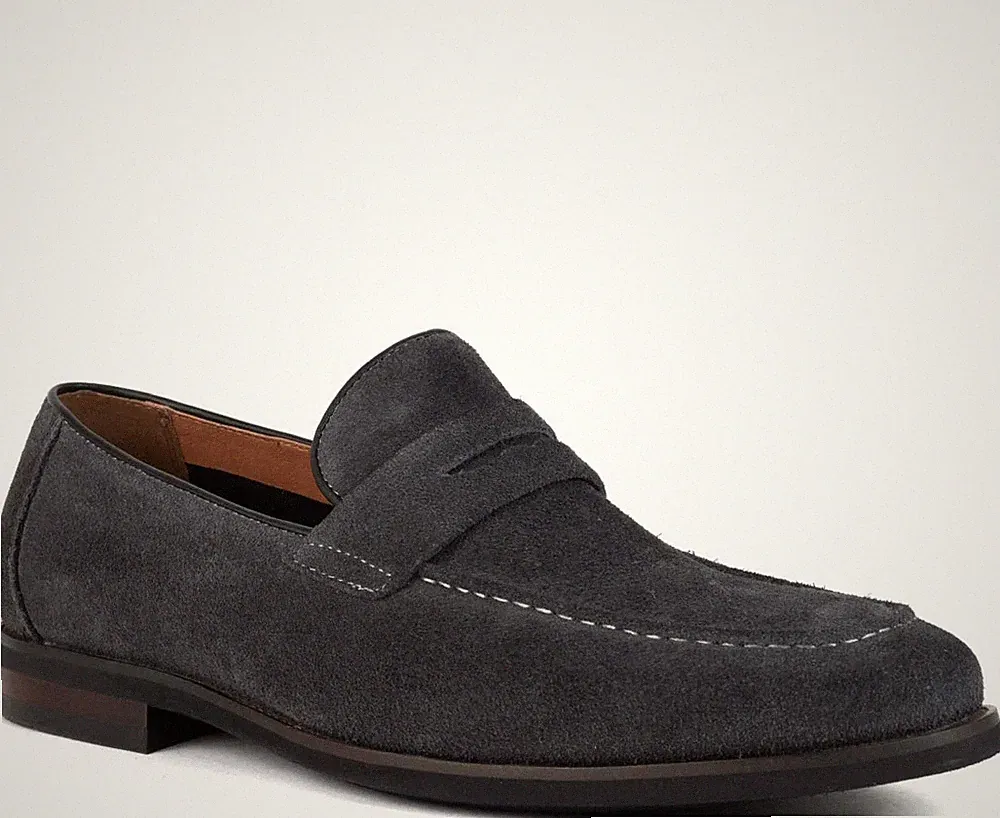 La Conte Herren Graue Wildleder Loafer Freizeit LAC3969-20318