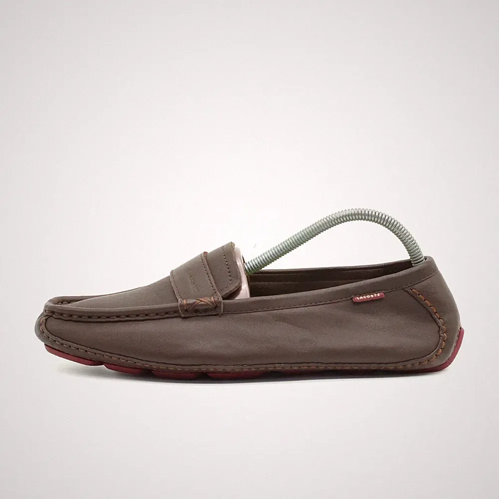 Lacoste Damen Mokassin Penny Loafer Mokassins braun Rutschfest, Echtes EU 37