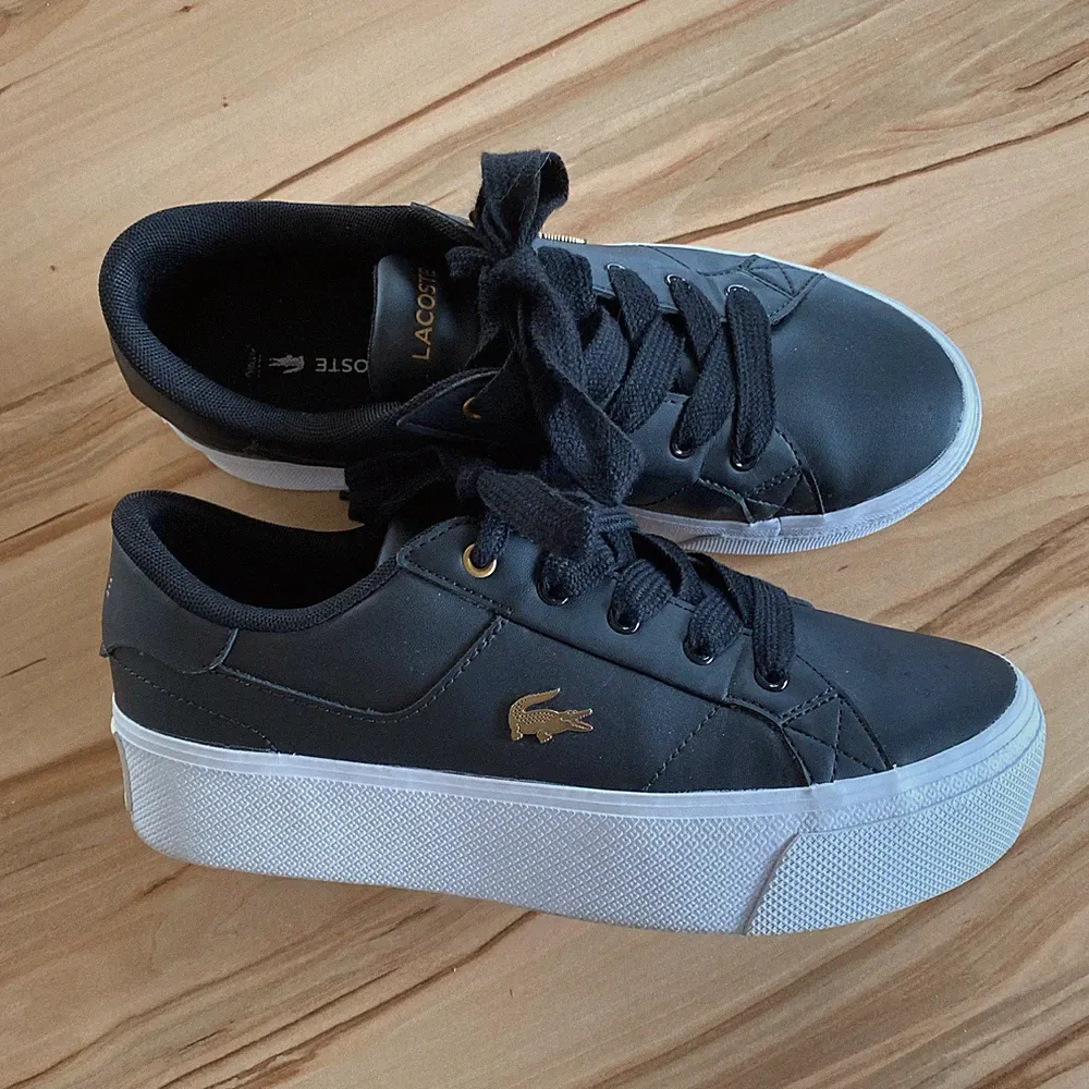 Lacoste Sneaker Loafer Halbschuh Freizeitschuh 39,5 (Gr.6) Schwarz Leder *Mega*