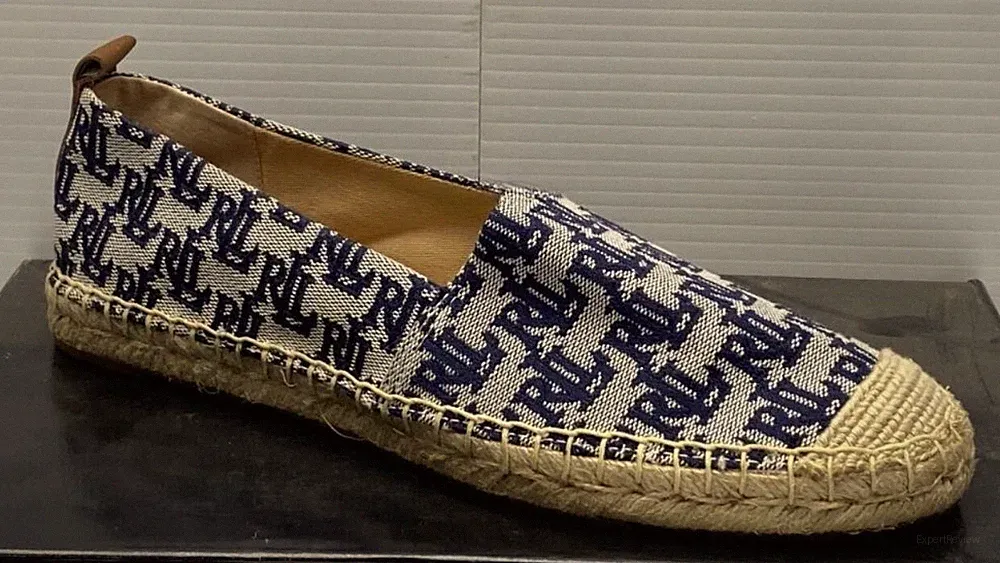 LADIES RALPH LAUREN CAMERYN II SHOES NAVY BLUE AND TAN SIZE 9B