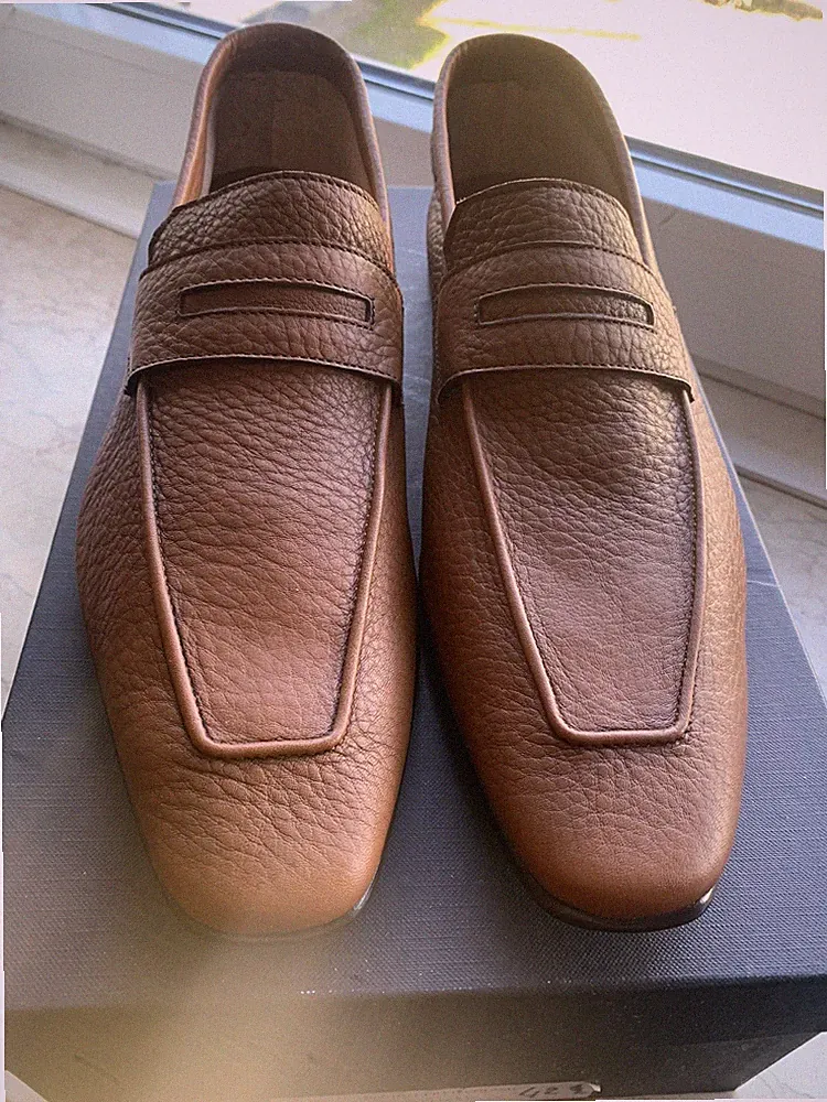 LANVIN HERREN SCHUHE GR. 42.5(8.5)MOKASSINS LOAFER SIZE 42.5(8.5 )DB. Braun.