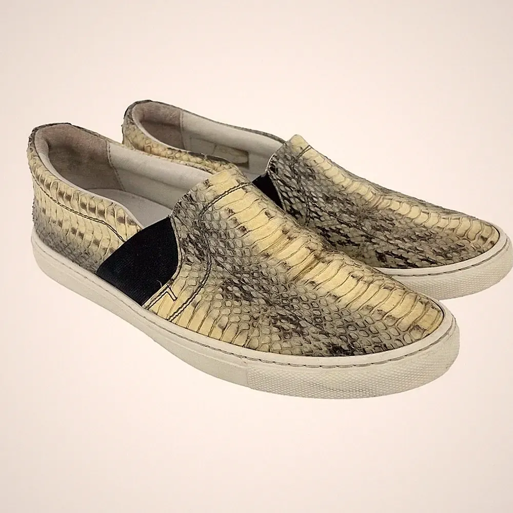 LANVIN Python Luxury Slip-on Sneakers Flats Loafers Round toes Animal sz 36