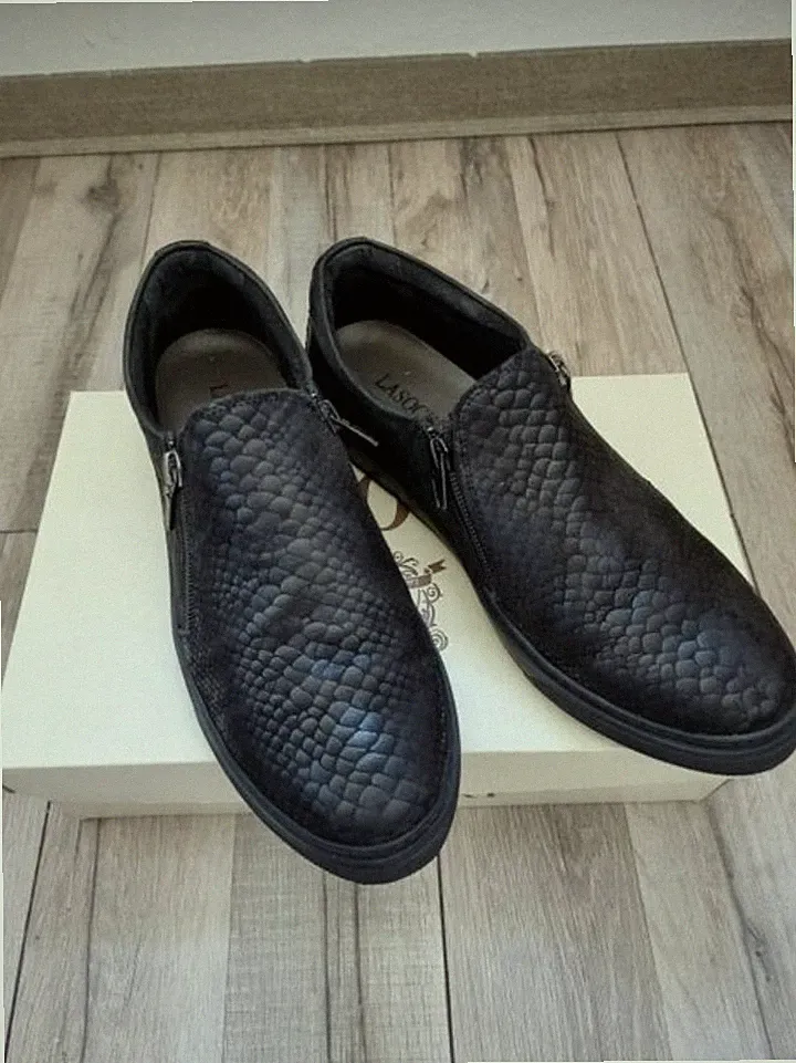LASOCKI Halbschuh / Loafer ECHT Leder schwarz, Gr. 40