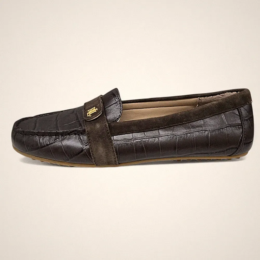 Lauren Ralph Lauren Beatty Damen Loafer Wildleder Flats Schuhe