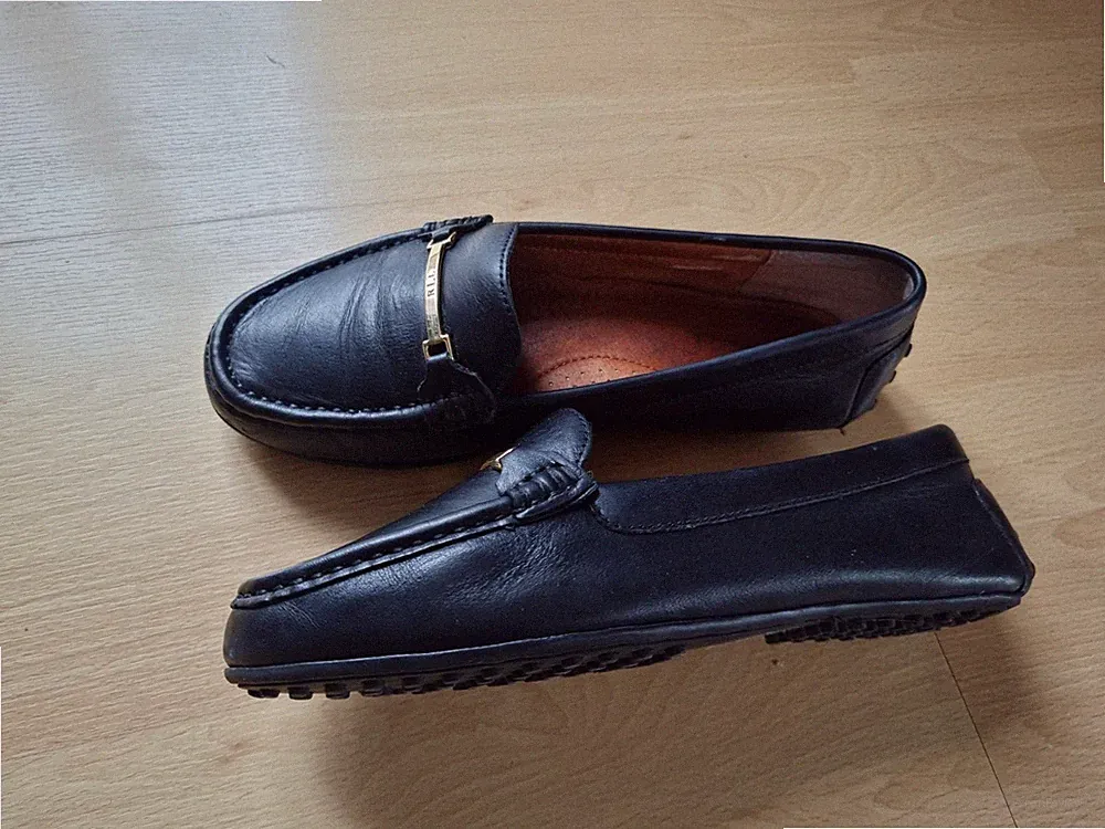LAUREN RALPH LAUREN Leder Lloafer Mokassin Schuhe Damen Gr.38 TOP