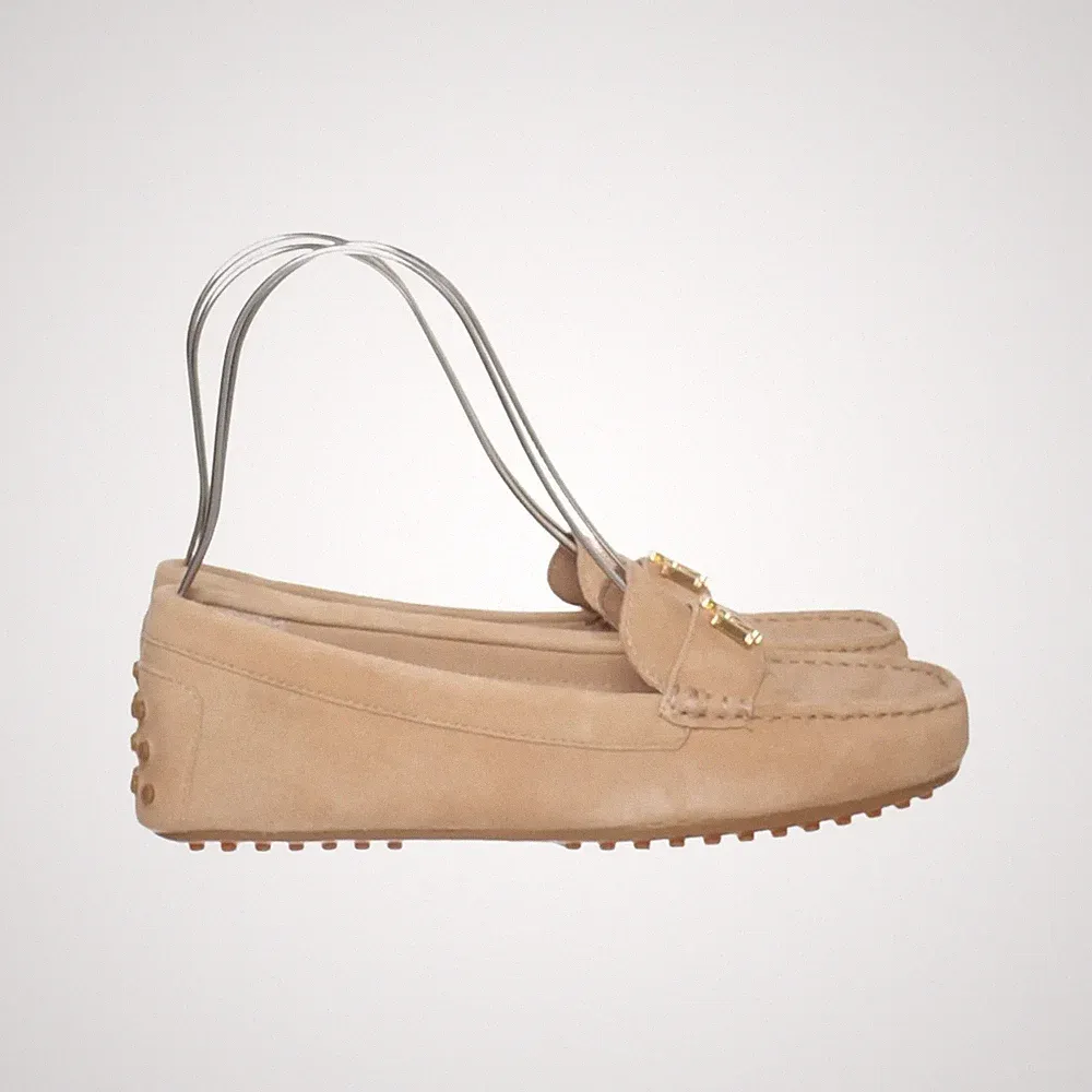 Lauren Ralph Lauren, Loafers, Größe: 37 1/2, Barnsbury-Fl-Csl, Leder, Beige #ohp