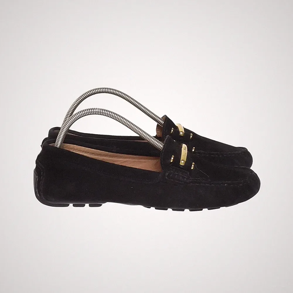 Lauren Ralph Lauren, Loafers, Größe: 37, Leder/Wildleder, Schwarz, Damen #6xP