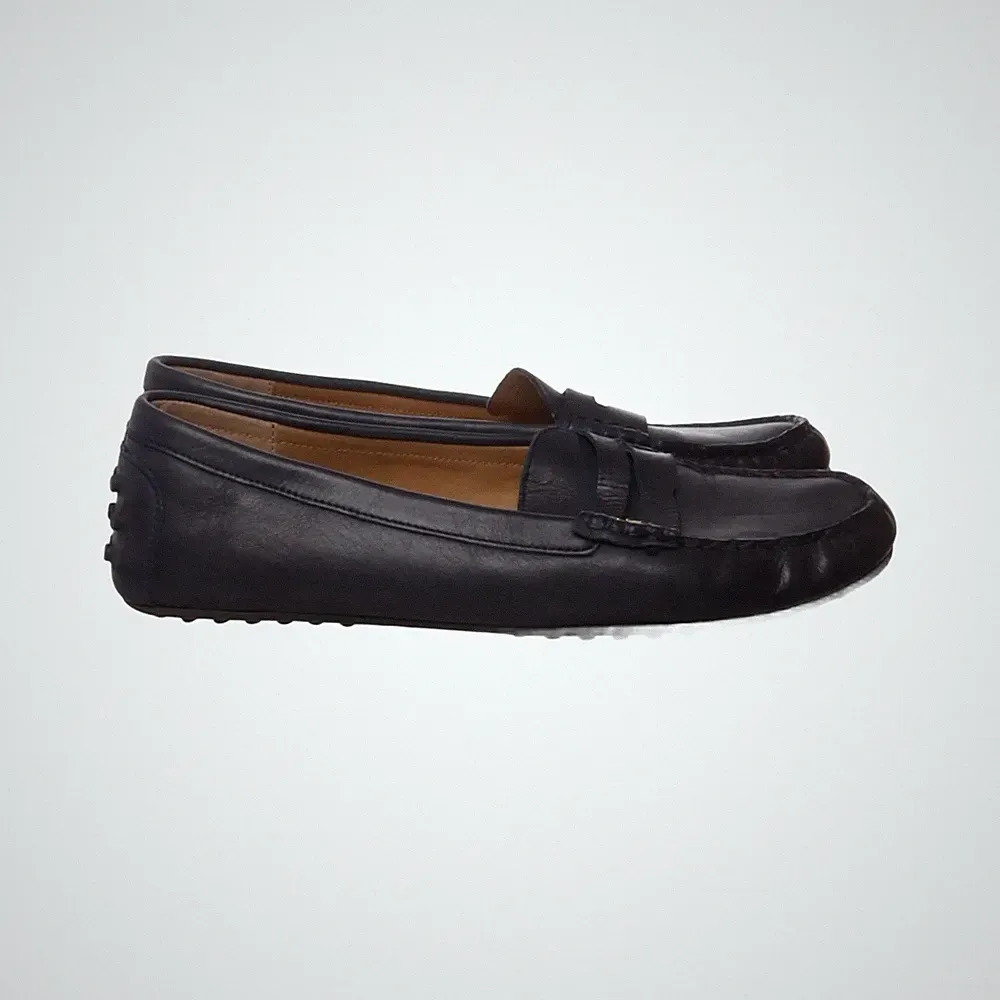 Lauren Ralph Lauren, Loafers, Größe: 38 1/2, Leder, Blau, Damen #sGV