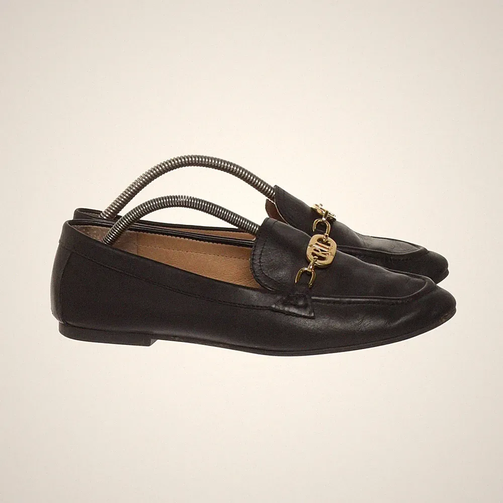 Lauren Ralph Lauren, Loafers, Größe: 38 1/2, Leder, Schwarz, Damen #oiL