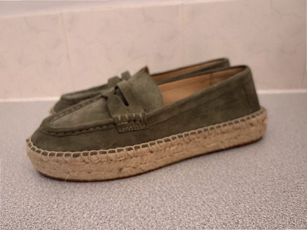 Lauren Ralph Lauren Luize Grün Wildleder Espadrille Halbschuhe UK 3