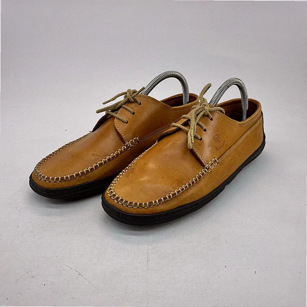 Le Coccole Kletoon Herren hellbraun Leder Freizeit Mokassin Schuhe UK 7 handgefertigt in Italien