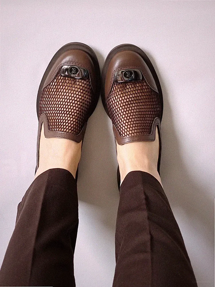 Leder-Loafer Damen Braun Bequem Premium Gr. 37