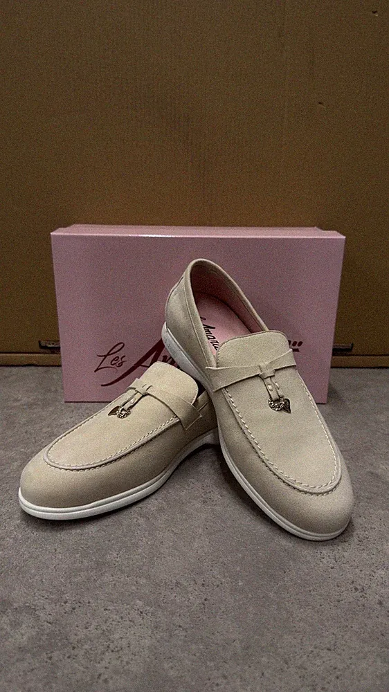 Les Amaranti Damen Loafer Emma Gr. 39 Beige Neu