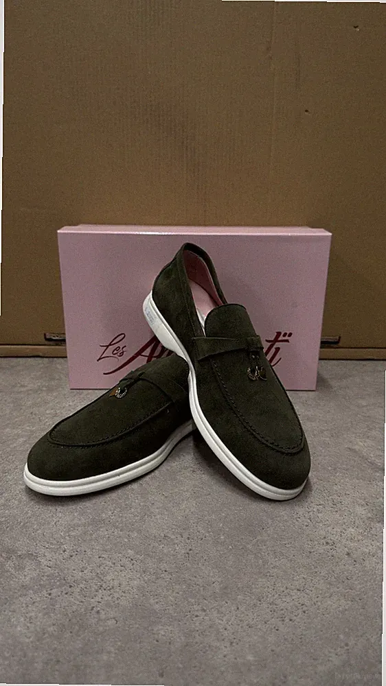 Les Amaranti Damen Loafer Emma Gr. 39 Grün Neu