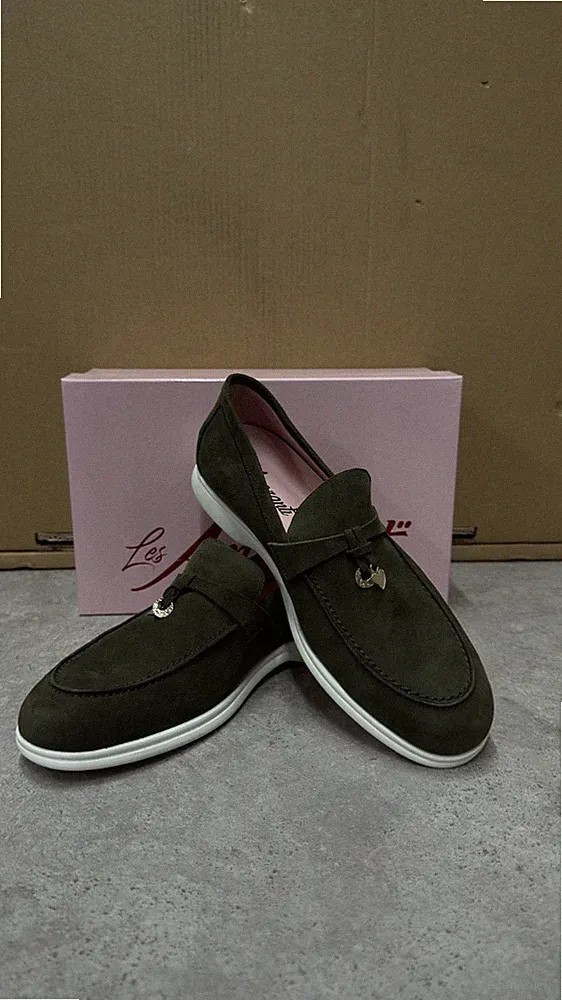 Les Amaranti Damen Loafer Emma Gr. 41 Grün Neu