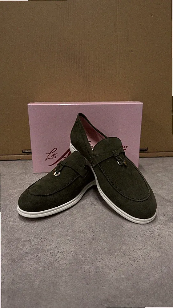 Les Amaranti Damen Loafer Emma Gr. 42 Grün Neu