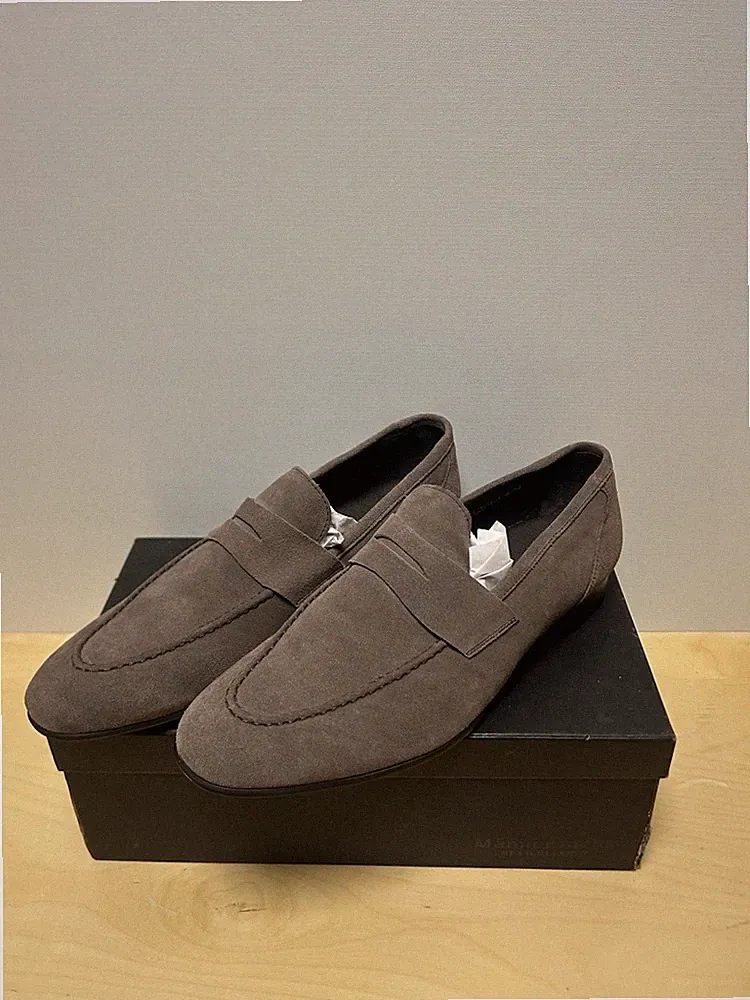 Liebeskind Männersache Herren Loafer Wildleder Gr. 44 Apricot Slipper Neu OVP