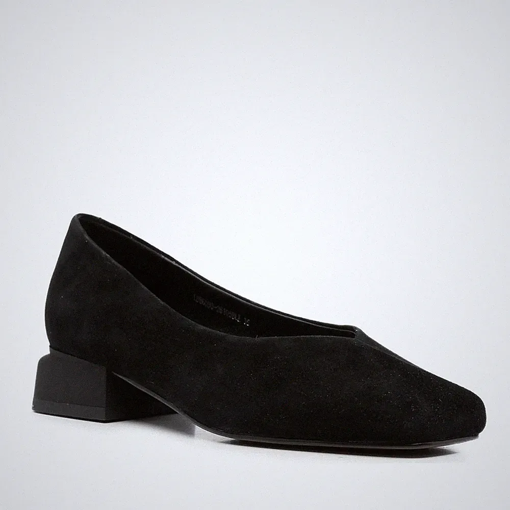Linda Baumann Damen Schwarze Wildleder Loafer Elegant LDB6593-26105BLK
