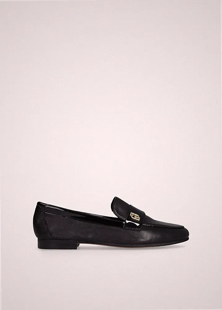 LIU JO Damen Halbschuhe aus weichem Leder schwarz PX53222222 -AI26 Schuhe