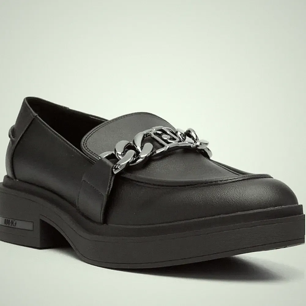 Liu Jo Gabrielle 23 Damen Schwarze Leder Loafer Freizeit SF3113EX17422222