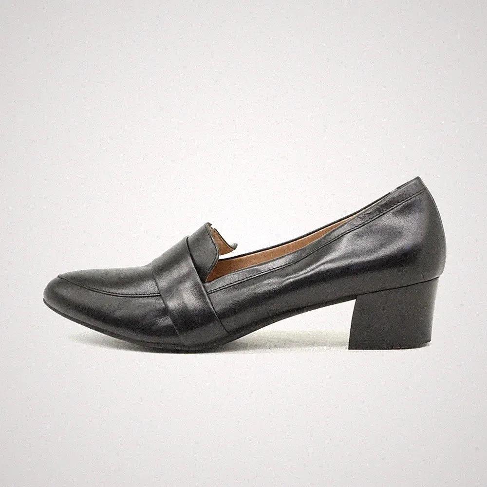 LLOYD Damen Pumps EU 38,5 Business Loafer Schwarz Glattleder Hochwertiges Leder