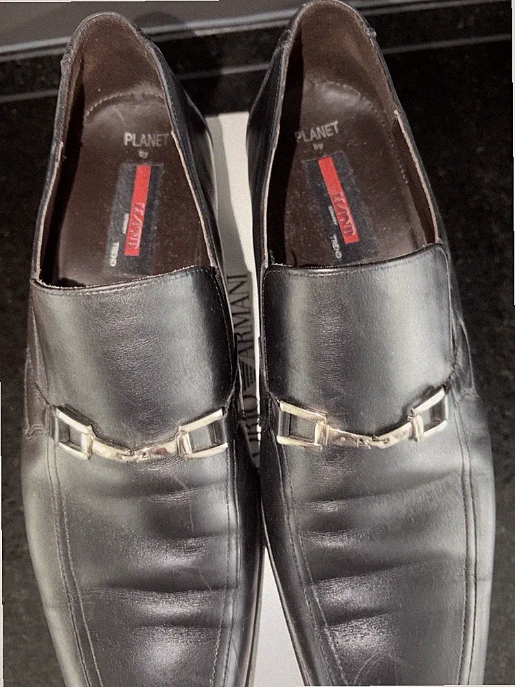 LLOYD Herren Leder-Loafers Schuhe Gr 43 Schwarz Leder Top!