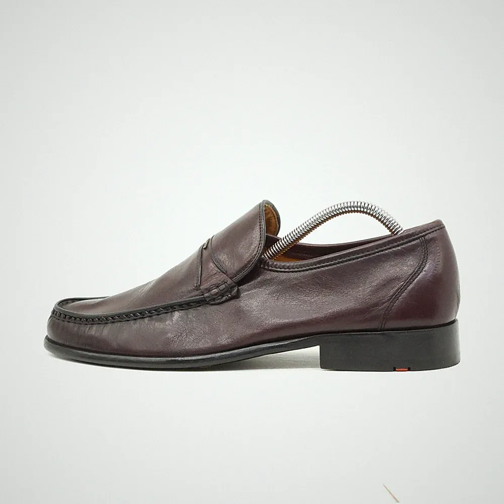 LLOYD Herren Penny Loafer Businessschuhe Bordeaux Leder Classic Slipper EU 43,5