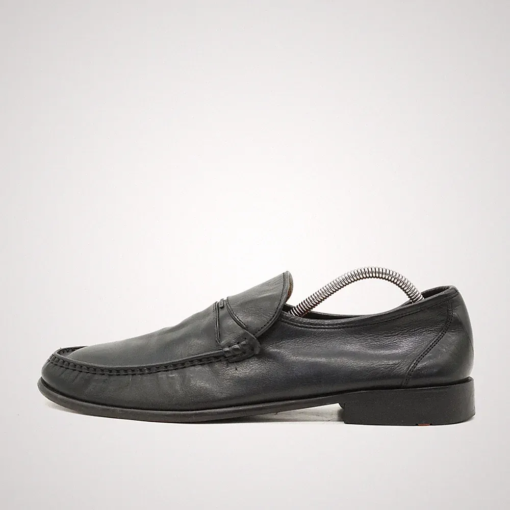 LLOYD Herren Schuhe EU 45 Pennyloafer Schwarz Leder Atmungsaktiv Classics Loafer