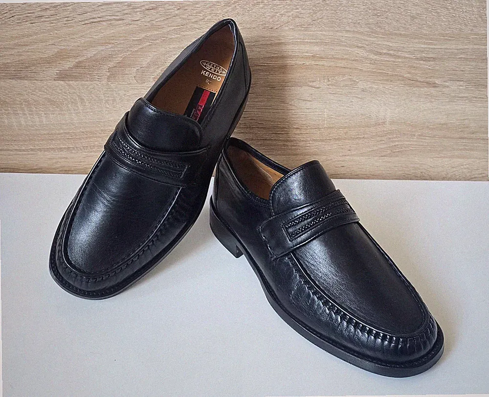 Gummi Leder-Loafer