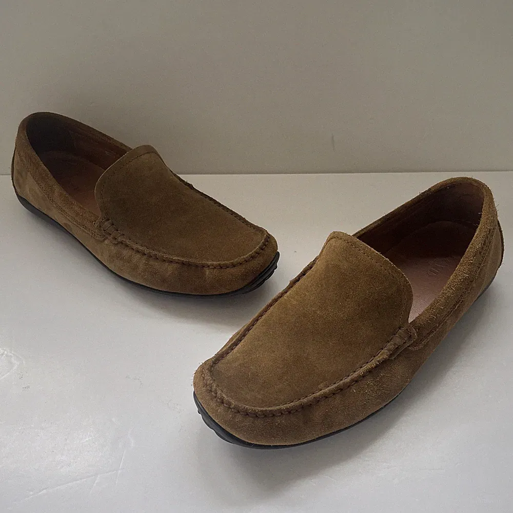 Lloyd Of Germany Suede Loafer Shoes Brown Slip On Driver Mens Size 9.5 Casual