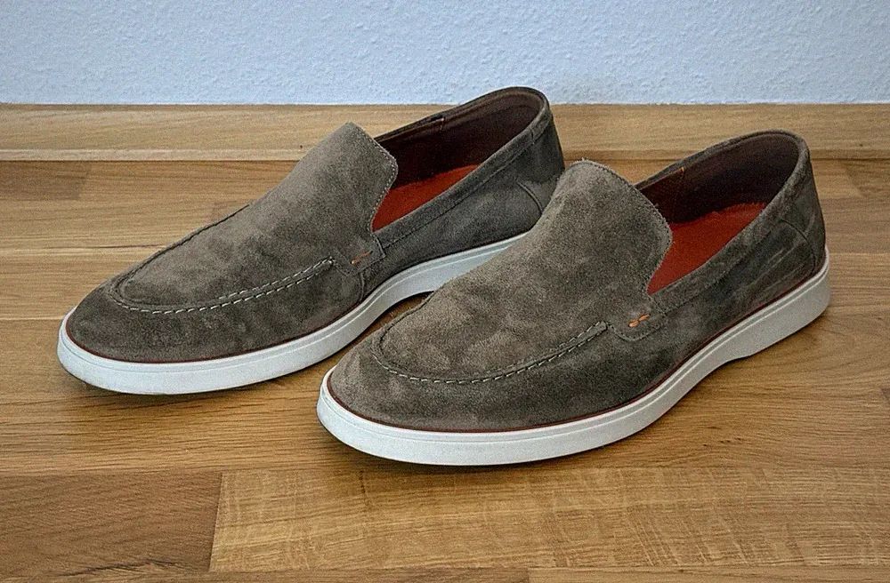 LLOYD Slipper Loafer HUNTER Herren Veloursleder Braun Gr. 44,5 +++ TOP