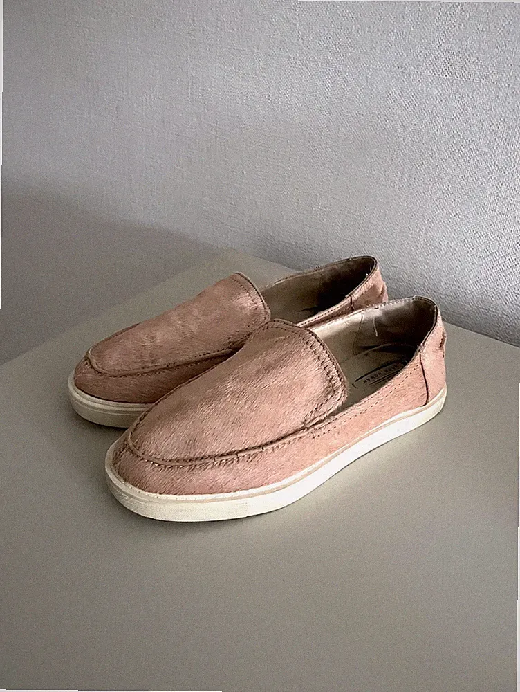 Loafer aus Leder rosé